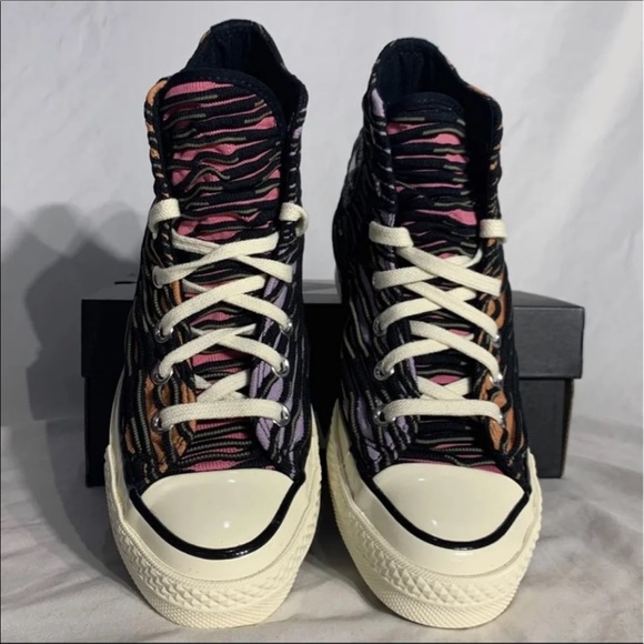 Converse Chuck 70 High Top Shoes Black Multicolored New Without Box Womans 6.5 - Picture 7 of 10